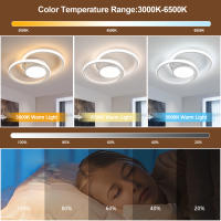 Plafón de Techo LED Blanco 40W GOECO, Aluminio, 3000-6500K, Regulable con Control Remoto, Iluminación Interior - details 3