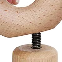 Estante de papel en rollo de madera antideslizante Simple, soporte de papel en rollo de pie sin rasgo con una sola mano, bonito soporte para servilletas para el hogar - details 5