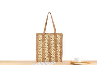 Bolso de hombro ahuecado a rayas, moderno y minimalista, colores contrastantes, gran capacidad, versátil - details 2