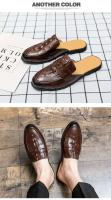 Nuevos zapatos casuales de moda para hombre hechos de piel de cocodrilo inglesa, suela de goma antideslizante, sandalias suaves y transpirables - details 11