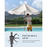 Sombrilla de Jardín 300 cm, UPF 50+, Parasol, 30 ° de Inclinación en dos Direcciones, con , para Patio, Terraza, , Piscina, sin Base, Beige GPU30BE - details 2