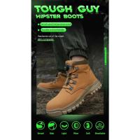 Botas de trabajo indestructibles con puntera de acero para hombre, impermeables y seguras - details 2