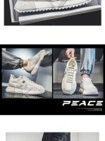 Zapatos para hombre, mocasines deportivos informales para las cuatro estaciones, diseño de tendencia, zapatillas de deporte de cuero con cordones, cómodas y transpirables - details 16