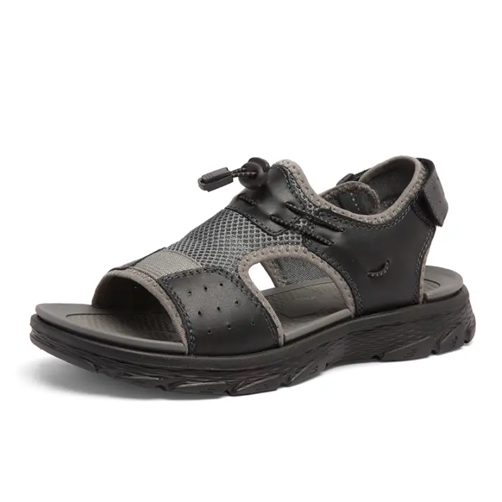 Sandalias de senderismo con correas ajustables para hombre, calzado deportivo atlético con punta abierta, para exteriores, playa, agua, Universal - 1