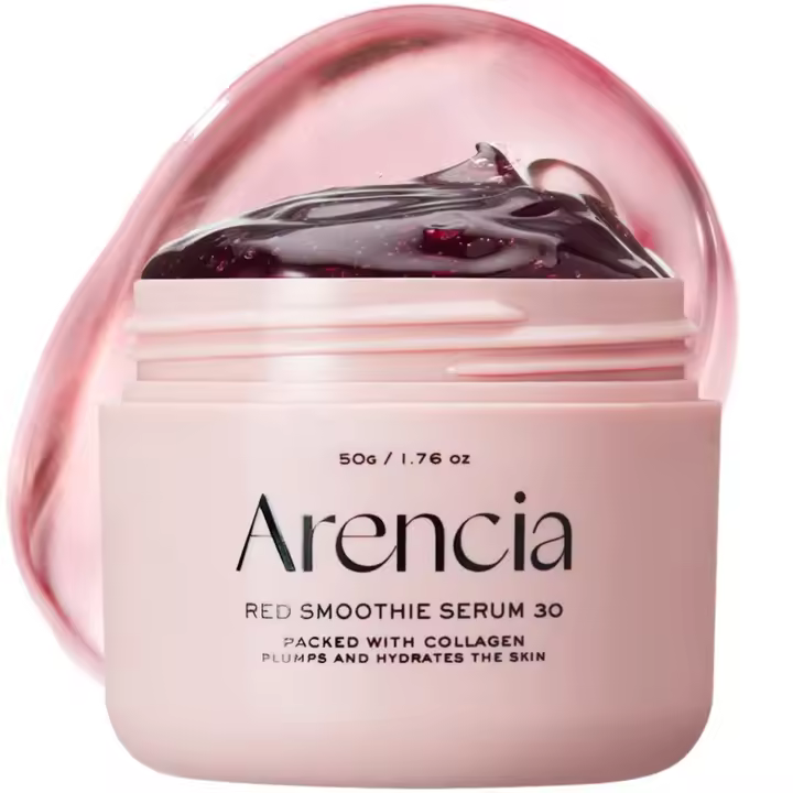 Arencia Overnight Red Smoothie Face Mask Serum, brillante y calmante con 30% de colágeno rojo, niacinamida, péptido y vitamina E - 1