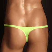Bragas sexys Tanga y bolsa abierta con agujero frontal para hombres, ropa interior erótica, lencería de seda transpirable, cintura alta elástica - details 3