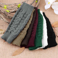 Guantes de medio dedo para Mujer, manoplas suaves y cálidas de lana, para el brazo, Invierno - details 0