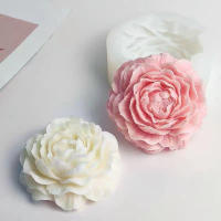 1 molde de silicona para hornear con diseño de peonía, molde para chocolate, herramientas de decoración de pasteles de boda, gelatina, fondant, pasteles, chocolate, velas, molde DIY para manualidades, regalo hecho a mano - details 5