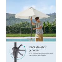 Sombrilla de Jardín 300 cm, UPF 50+, Parasol, 30 ° de Inclinación en dos Direcciones, con , para Patio, Terraza, , Piscina, sin Base, Beige GPU30BE - details 70