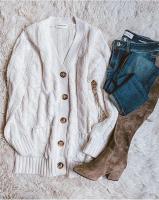 Suéter de manga larga con cuello en V para mujer, cárdigan de un solo pecho, nuevo, Otoño e Invierno - details 6