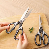 Tijeras de cocina de acero inoxidable para cortar carne, abrebotellas, Clip de nogal, herramientas de cocina, ahorro de trabajo - details 3