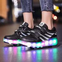 Flash LED infantil de calidad apto tanto para hombre como para mujer, con zapatos de skate recargables de 2 ruedas - details 4