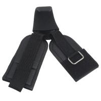 Correas de elevación tipo gancho para tirar, gancho de agarre para levantamiento de pesas antideslizante ajustable, protector de muñeca de potencia auxiliar suave y estable, 1 par - details 2