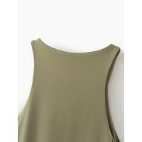 Bodysuit Veraniego Para Mujer Sexy Y Slim De Color Sólido Verde Ajustado Casual Chic Para Club Polyester Sin Decoración - details 17