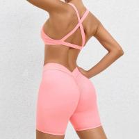 Conjunto de pantalones cortos cruzados sin espalda para mujer, ropa deportiva de 2 piezas, ropa de entrenamiento PIESS, ropa deportiva - details 20