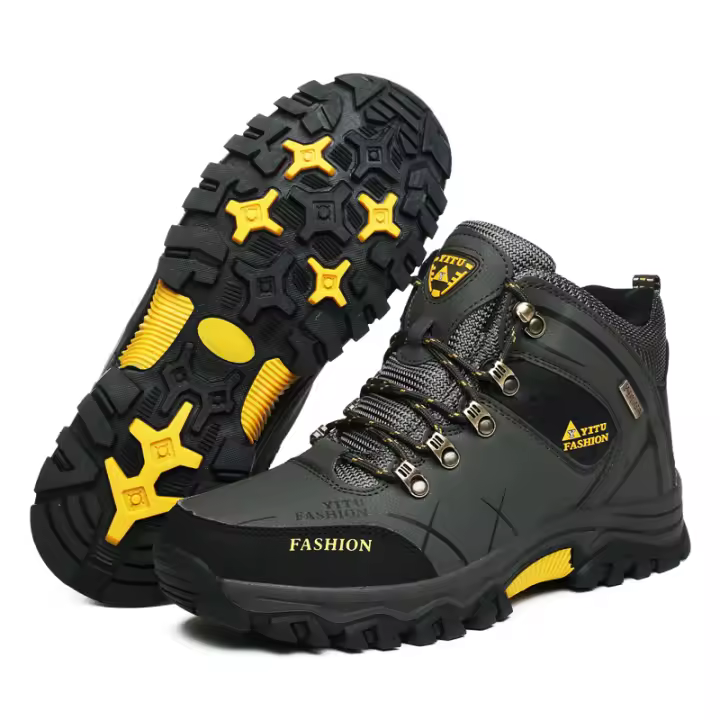 Zapatillas de Senderismo Invierno para Hombres Montaña Exterior Botas de Nieve a Prueba de Choques Deporte Casual Cálido Impermeable Marca - 1