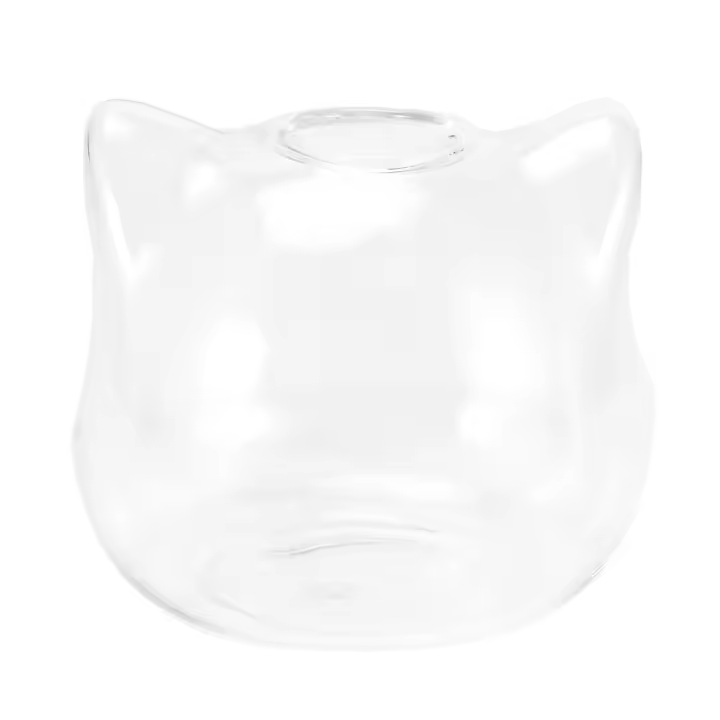 Florero de cristal en forma de gato, planta hidropónica, florero, terrario, contenedor, maceta, decoración, regalo artístico - 1