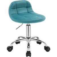 Taburete de Trabajo con Respaldo Bajo, Silla de Tocador con Altura Regulable Entre 43,5 y 55 cm, - details 0