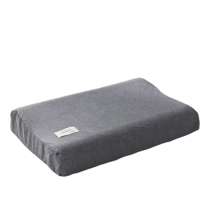Funda de almohada de látex de algodón para mujer, cubierta de almohada a cuadros de Color sólido, suave para dormir, 50x30cm/60x40cm - 1