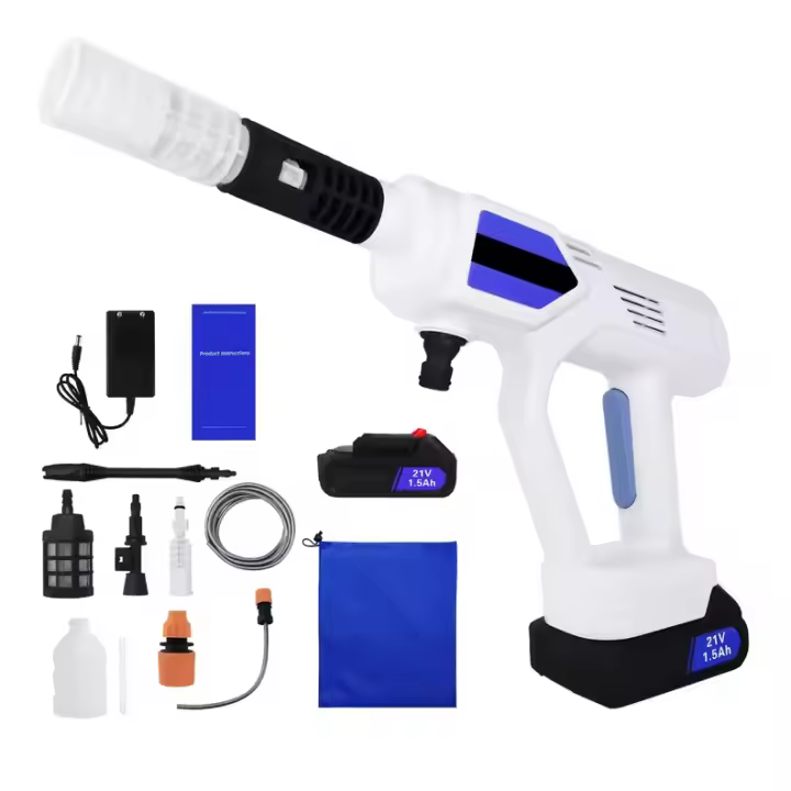 Pistola de Agua Eléctrica de Alta Presión Arma de Limpieza de Coche Inalámbrica Recargable - 1
