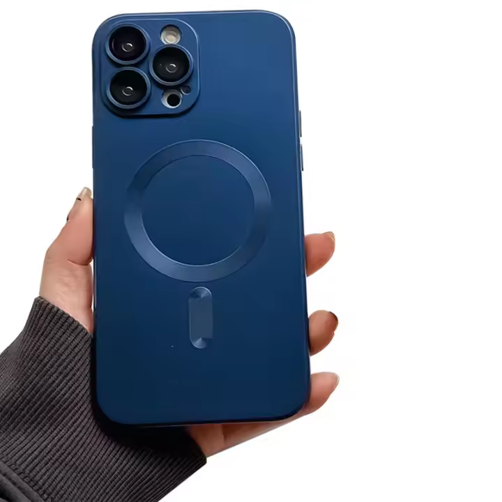 Funda magnética mate de lujo para iPhone, 15, 14, 13, 12, 11 Pro Max Plus, Magsafe, Funda a prueba de Golpes - 1