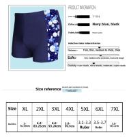 Traje de baño para hombre, diseño plano de secado rápido para nadar y remojar aguas termales, talla extra grande con cordón. - details 2