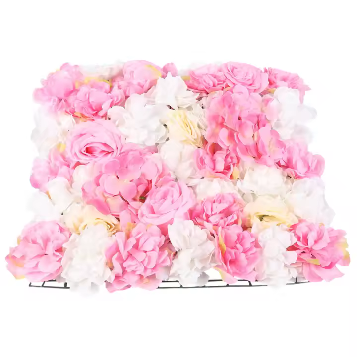 Panel de pared de flores, fondo de flores artificiales, paneles de flores para el fondo - 1