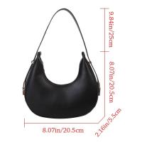 Bolsos de mano de color sólido de media luna a la moda, bolsos para las axilas, bolsos Hobos, bolsos de mano - details 0