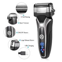 Afeitadora eléctrica recargable en seco y húmedo para hombres, recortadora de barba, maquinilla de afeitar para el cuidado facial - details 3