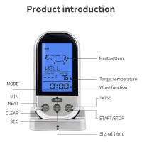 Termómetro inalámbrico para barbacoa, termómetro Digital para horno de cocina, termómetro para alimentos, probador de temperatura de carne remoto inteligente con alarma de sincronización - details 4