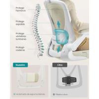Silla de Oficina, Silla de Escritorio de Malla, Silla Giratoria Ergonómica, Soporte Lumbar, Oscilante, Asiento de 53 cm, Apoyabrazos Abatibles, Negro OBN037BKV2 - details 21
