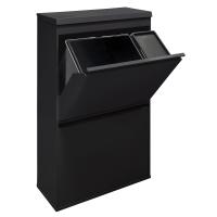 Cubo de basura y reciclaje de acero de 4 compartimentos con cajón superior |   4x17 L (68 litros) |   Cubos de basura de cocina |   Contenedores de Reciclaje para Casa u Oficina - details 10