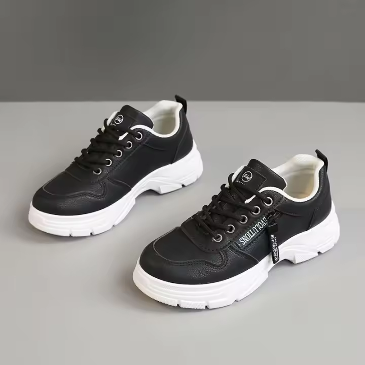 Zapatillas Blancas Transpirables de Primavera-Verano 2025 Zapatillas de Ocio de Altura Aumentable Resistentes al Desgaste Estilo Coreano para Mujeres - 1