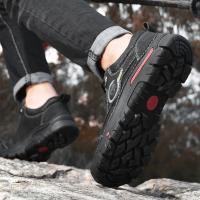 Zapatos De Senderismo Para Acampar Al Aire Libre, Zapatillas Deportivas De Cuero Genuino Para Hombre, Zapatos Informales De Viaje Para Hombre, Calzado Para Caminar Y Escalar - details 21