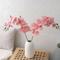 9 ramas artificiales de Phalaenopsis de cabeza, flor de orquídeas de mariposa Artificial hecha a mano realista, flores falsas de tacto Real - details 5