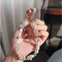 Cadena Colgante de Teléfono en Forma de Pulsera Perlas y Cuentas de Cristal Adorno para Bolso - details 7