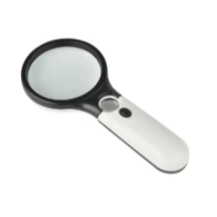 Lupa profesional 45X 3X con luz LED Lupa de mano Niños Ancianos Lector - 1