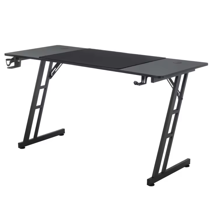 UISEBRT Mesa de Juegos 140 x 60 x 74 cm Superficie de Fibra de Carbono Soporte hasta 150 kg - 1