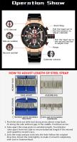 Reloj de cuarzo elegante de negocios de lujo para hombre, reloj de pulsera con banda de acero luminosa resistente al agua, gran regalo para novio/esposo - details 9