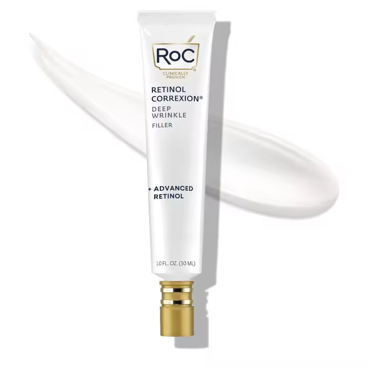 RoC Retinol Correxion Relleno para Arrugas Profundas con Ácido Hialurónico Retinol, Cuidado de la Piel para Mujeres y Hombres, 1 fl oz (envase) - 1