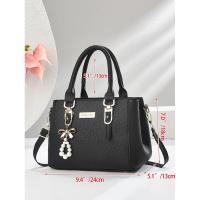Bolso negro de moda para mujer, accesorios de bolas de piel ocns informales, moderno adecuado para uso diario Mochila de lujo de alta gama - details 4