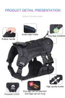 Perro táctico con correa de asa, accesorio militar para caminar perros Rottweiler, arnés para cachorros medianos y grandes - details 3