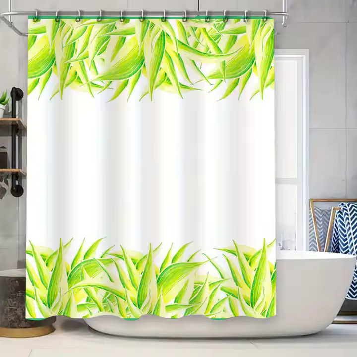 Cortina de ducha blanca y negra de alta calidad con diseño de mujer a la moda para decoración de baño, perfecta para decoración del hogar P - 1