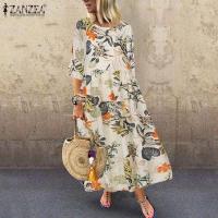 Dre plisado para mujer, Dre largo estampado, túnica de manga 3/4, otoño y verano, - details 12