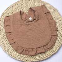 Babero de gasa para niños y niñas, algodón puro, color caramelo, cómodo babero para Saliva, toalla de Saliva de encaje de color sólido para bebé, productos para bebé - details 27