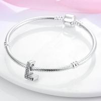 Series de Encantos de Plata Esterlina S925 Letras de Alfabeto Ajuste para Pulsera y Brazalete de 3mm Joyería Fina de Cumpleaños para Mujeres - details 11