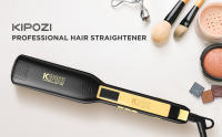 Plancha de pelo KIPOZI profesional de titanio con pantalla LCD Digital, rizador de calentamiento instantáneo de doble voltaje - details 0