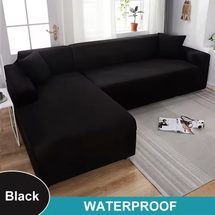 Funda de sofá impermeable para sala de estar, cubierta elástica para sofá esquinero en forma de L, 1/2/3/4 asientos - 1