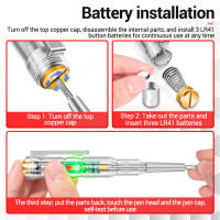 Probador de voltaje inteligente pluma con sonda de destornillador eléctrico inducido con luz indicadora Detector de voltaje probador de cable cero vivo - details 2