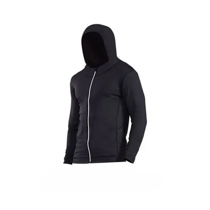 Entrenamiento físico de manga larga, sudadera con capucha y cremallera, chaqueta de secado rápido - 1